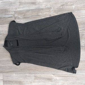 5/$25 Cable & Gauge Grey Sleeveless Cardigan S